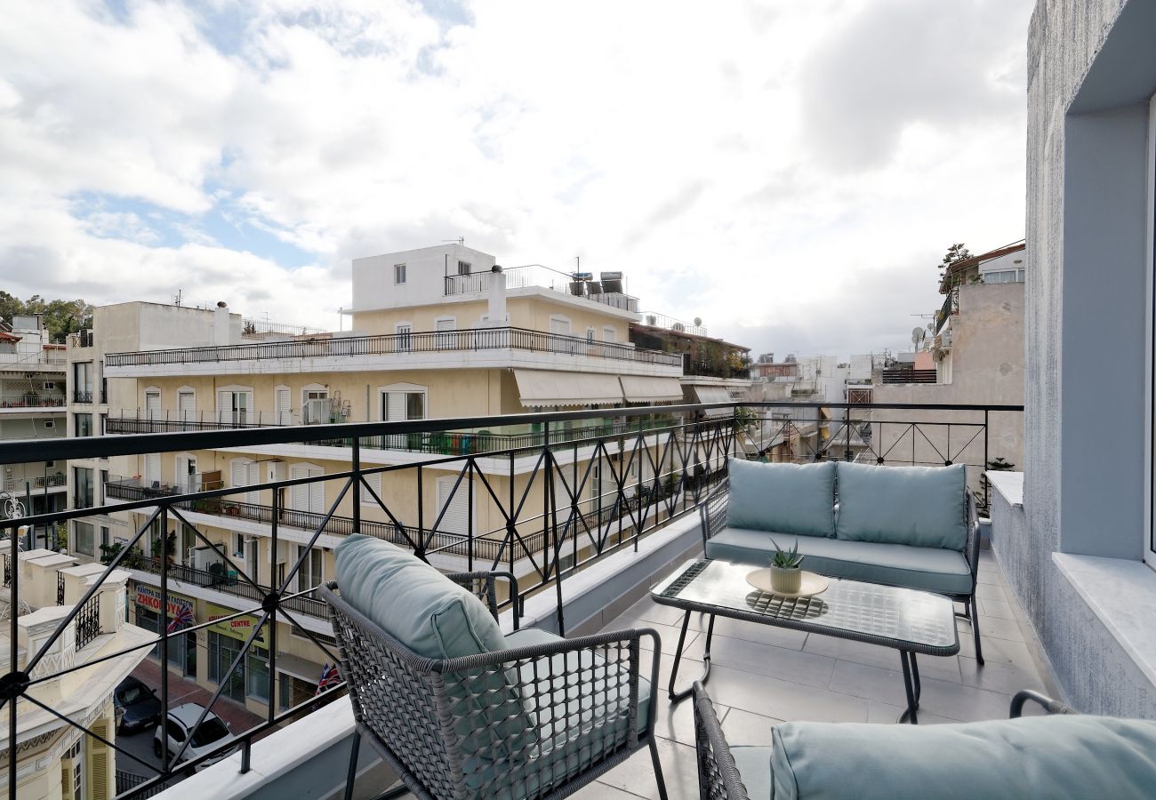 Apartment in Athens - Hercules Residence, Modern 2 Bedrooms Penthouse w/Terrace & Gym, next to Gazi area