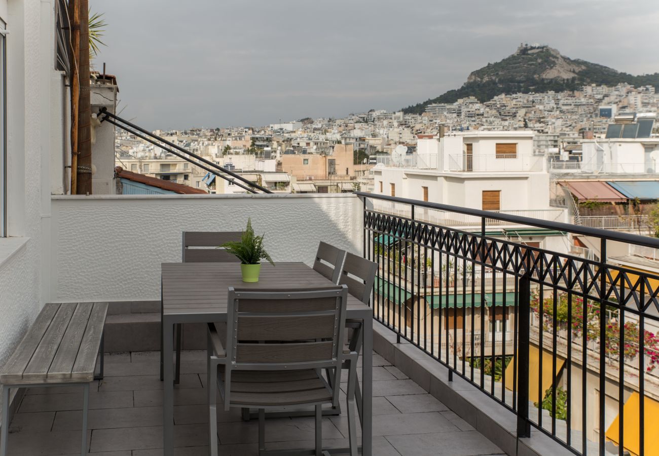 Apartment in Athens - Olympus Residence 4 bedrooms Penthouse, big terrace with seating area, BBQ & Lycabettus Hill view