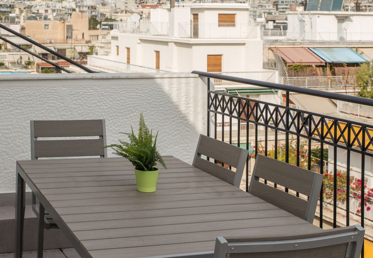 Apartment in Athens - Olympus Residence 4 bedrooms Penthouse, big terrace with seating area, BBQ & Lycabettus Hill view