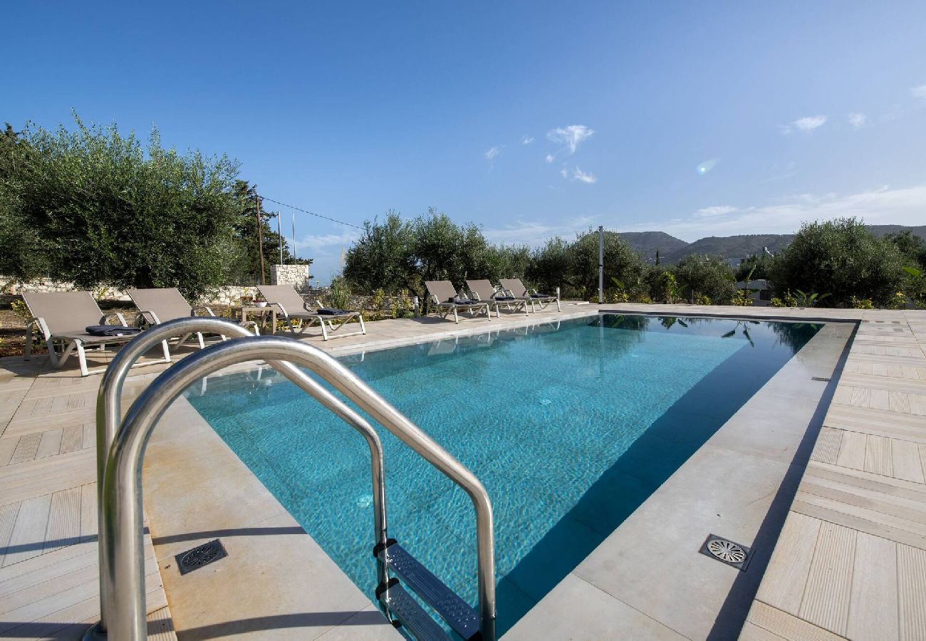 Private swimming pool villa near Almyrida beach in Chania Crete