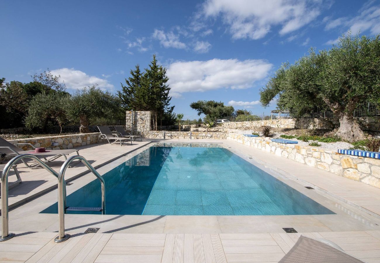 Private swimming pool at villa in Douliana near Almyrida Crete