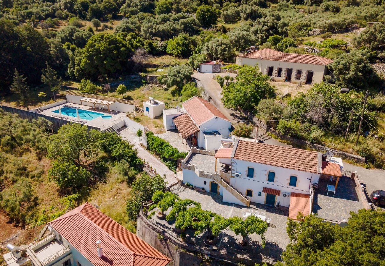 Halases Panorama Villa Alikampos Chania with private swimming pool and mountain views