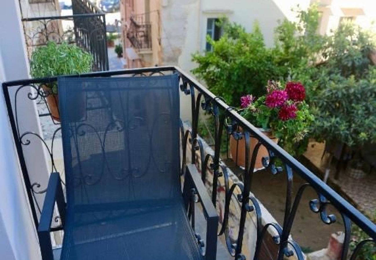 Balcony at Casa Anthos apartment in Chania city center