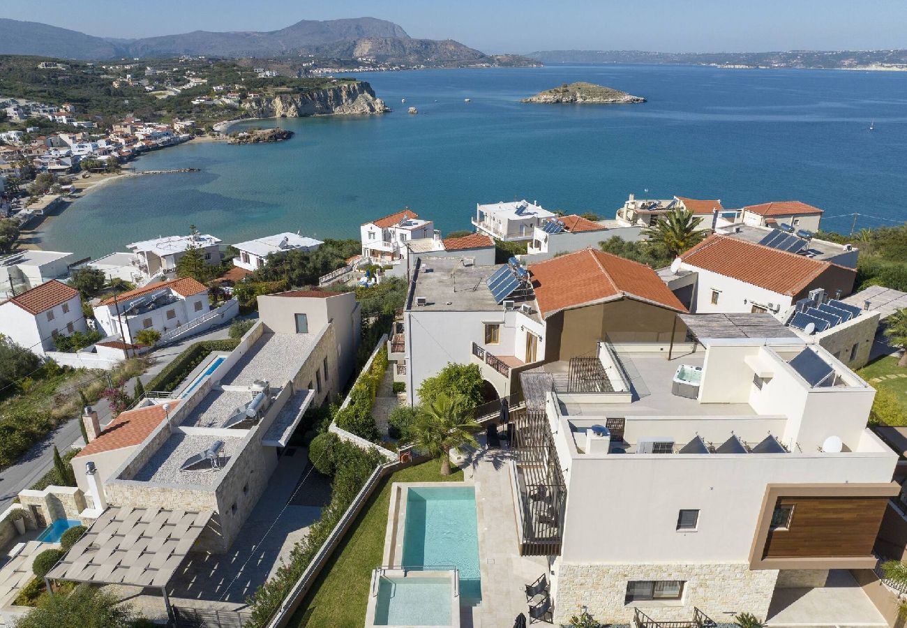 Sea view from rooftop terrace at Almi Cove Villa II Crete